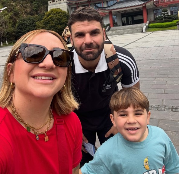 Danita One Chick and a Yorkie